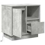 Casa si Gradina - Mobilier - Comode si corpuri - Noptiere - Noptiere cu LED 2 piese din beton gri 50x34.5x50 cm - Infinity.ro