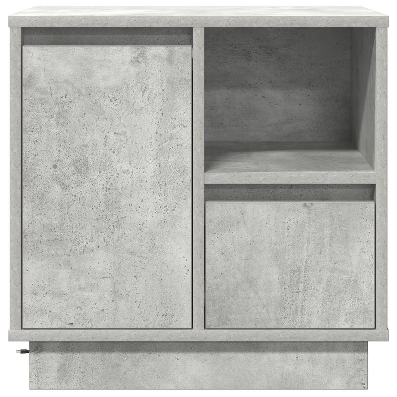Casa si Gradina - Mobilier - Comode si corpuri - Noptiere - Noptiere cu LED 2 piese din beton gri 50x34.5x50 cm - Infinity.ro