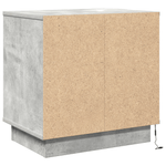 Casa si Gradina - Mobilier - Comode si corpuri - Noptiere - Noptiere cu LED 2 piese din beton gri 50x34.5x50 cm - Infinity.ro