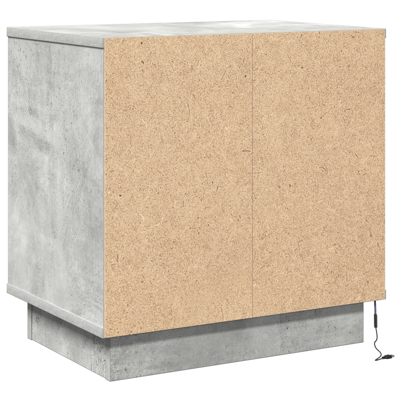 Casa si Gradina - Mobilier - Comode si corpuri - Noptiere - Noptiere cu LED 2 piese din beton gri 50x34.5x50 cm - Infinity.ro