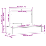 Casa si Gradina - Mobilier - Comode si corpuri - Masute de toaleta - Masa de toaleta suspendata, lemn vintage, 100x40x70 cm - Infinity.ro