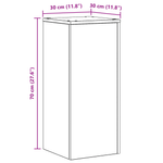 Casa si Gradina - Gradinarit si plante - Plante si ghivece - Ghivece si suporturi - Suporturi pentru plante 2 buc Stejar Negru 30x30x70 cm Lemn prelucrat - Infinity.ro