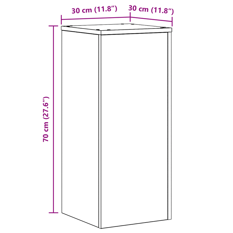 Casa si Gradina - Gradinarit si plante - Plante si ghivece - Ghivece si suporturi - Suporturi pentru plante 2 buc Stejar Negru 30x30x70 cm Lemn prelucrat - Infinity.ro