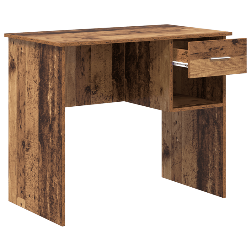 Casa si Gradina - Mobilier - Mese si birouri - Birouri - Masa cu depozitare din lemn vechi 90x49.5x75 cm - Infinity.ro