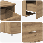 Casa si Gradina - Mobilier - Comode si corpuri - Comode - Cabinet cu Sertare Stejar Artizanal Placi Aglomerate, Laminat Mediu - Infinity.ro
