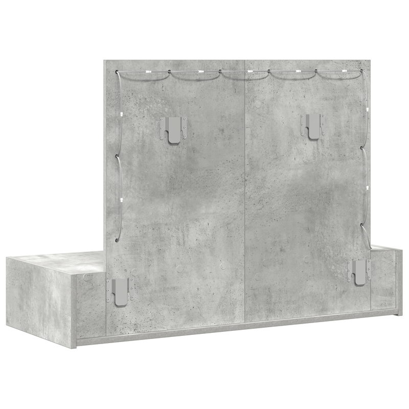 Casa si Gradina - Mobilier - Comode si corpuri - Masute de toaleta - Masa de toaleta suspendata cu LED, gri beton - Infinity.ro