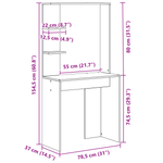 Casa si Gradina - Mobilier - Mese si birouri - Birouri - Birou Gri Gri Sonoma Lemn prelucrat Compact - Infinity.ro