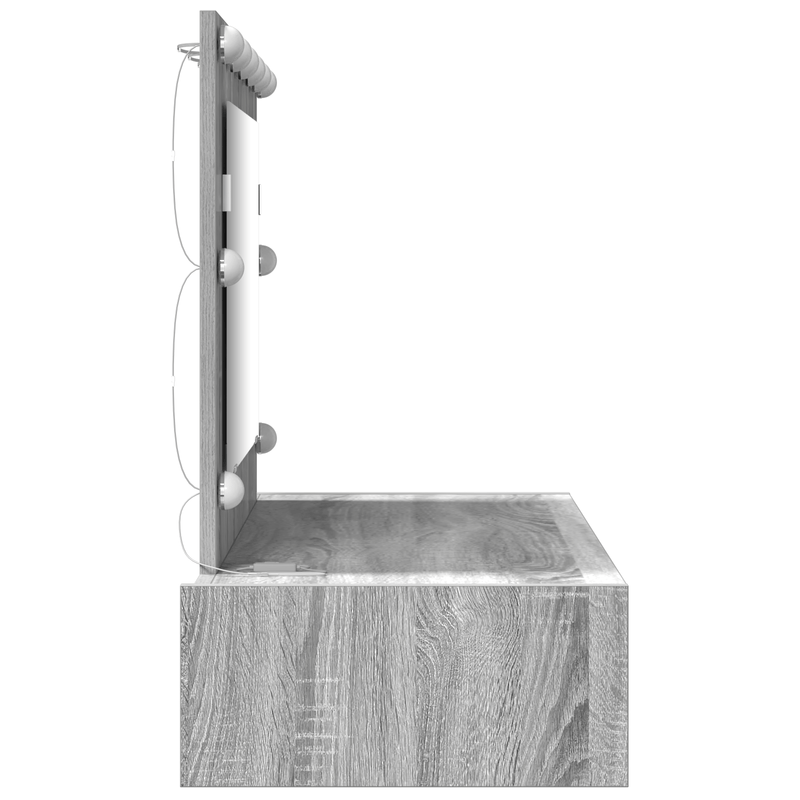 Casa si Gradina - Mobilier - Comode si corpuri - Masute de toaleta - Masa de toaleta suspendata cu LED, gri sonoma - Infinity.ro