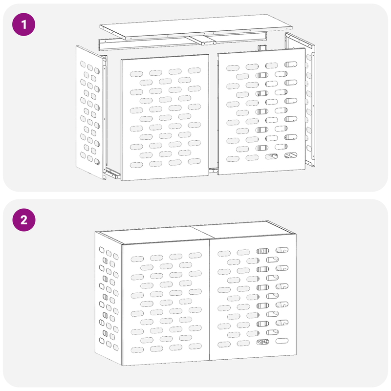 Casa si Gradina - Termice - Calorifere si accesorii - Accesorii calorifere - Husa pentru aer conditionat, antracit, 90x40x60 cm, otel - Infinity.ro