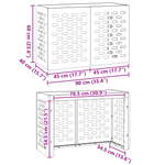 Casa si Gradina - Termice - Calorifere si accesorii - Accesorii calorifere - Husa pentru aer conditionat, antracit, 90x40x60 cm, otel - Infinity.ro