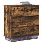 Casa si Gradina - Mobilier - Comode si corpuri - Noptiere - Noptiera cu LED, stejar fumuriu, 71x34,5x75 cm, lemn prelucrat - Infinity.ro