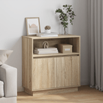 Casa si Gradina - Mobilier - Comode si corpuri - Comode - Bufet cu LED Stejar Sonoma 71x34,5x75 cm Lemn compozit - Infinity.ro