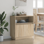 Casa si Gradina - Mobilier - Comode si corpuri - Comode - Bufet cu LED Stejar Sonoma 71x34,5x75 cm Lemn compozit - Infinity.ro
