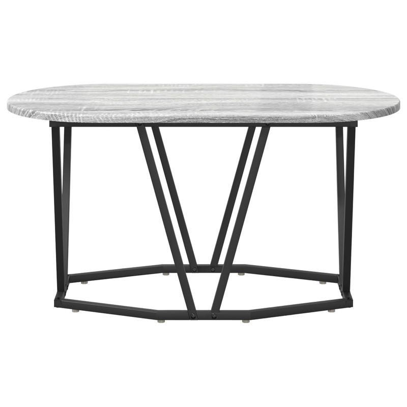 Casa si Gradina - Mobilier - Mese si birouri - Masute de cafea - Masa de cafea gri Sonoma - 80x40x40.5 cm, facuta din lemn prelucrat si metal - Infinity.ro