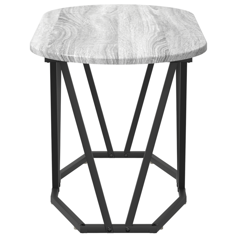 Casa si Gradina - Mobilier - Mese si birouri - Masute de cafea - Masa de cafea gri Sonoma - 80x40x40.5 cm, facuta din lemn prelucrat si metal - Infinity.ro