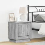 Casa si Gradina - Mobilier - Comode si corpuri - Noptiere - Noptiera cu lumini LED 2 buc Gri Sonoma 44x34,5x45 cm - Infinity.ro