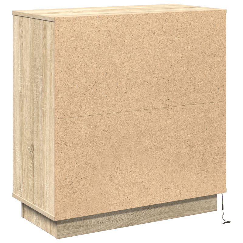 Casa si Gradina - Mobilier - Comode si corpuri - Comode - Bufet cu LED Stejar Sonoma 71x34,5x75 cm Lemn compozit - Infinity.ro