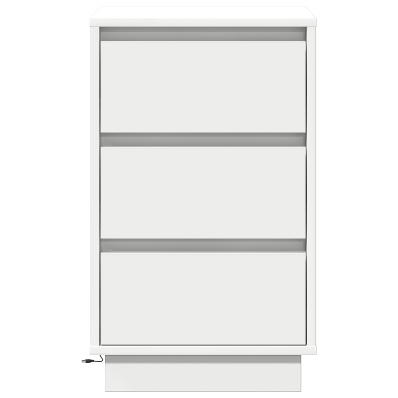 Casa si Gradina - Mobilier - Comode si corpuri - Noptiere - Noptiera cu LED Alb 39x34.5x65 cm Lemn prelucrat - Infinity.ro
