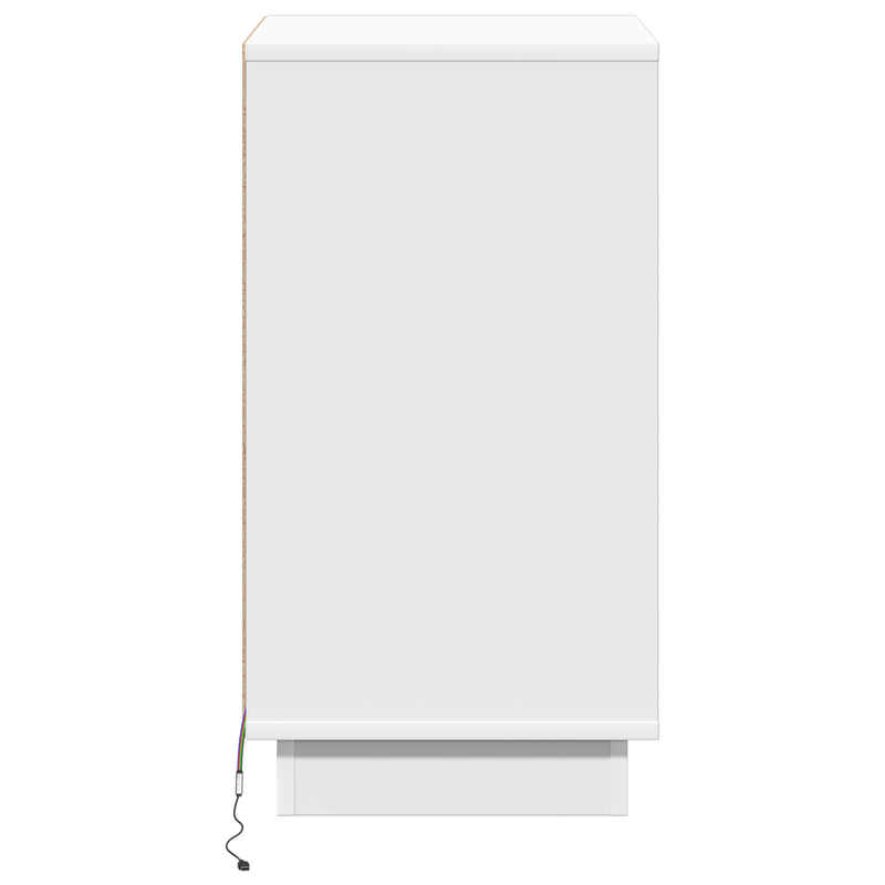 Casa si Gradina - Mobilier - Comode si corpuri - Noptiere - Noptiera cu LED Alb 39x34.5x65 cm Lemn prelucrat - Infinity.ro
