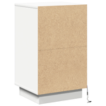 Casa si Gradina - Mobilier - Comode si corpuri - Noptiere - Noptiera cu LED Alb 39x34.5x65 cm Lemn prelucrat - Infinity.ro