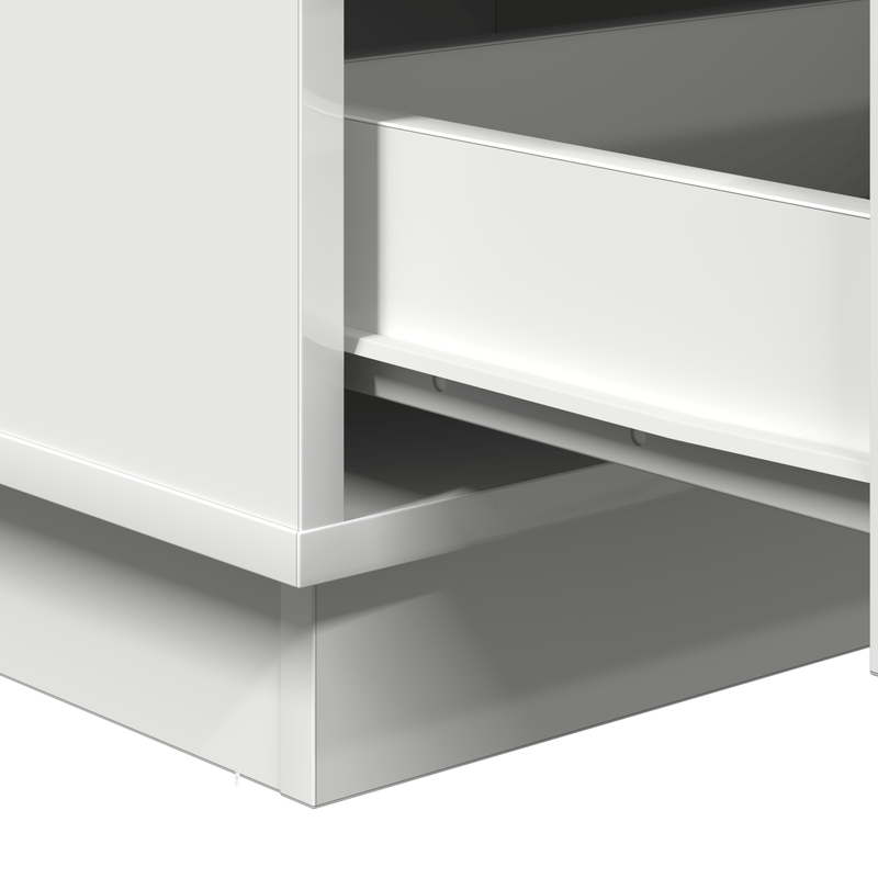 Casa si Gradina - Mobilier - Comode si corpuri - Noptiere - Noptiera cu LED Alb 39x34.5x65 cm Lemn prelucrat - Infinity.ro
