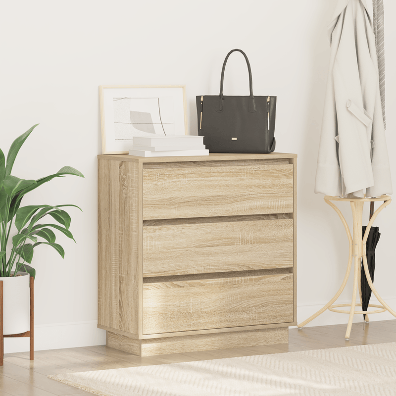 Casa si Gradina - Mobilier - Comode si corpuri - Noptiere - Noptiera cu LED, stejar sonoma, 71x34,5x75 cm, lemn prelucrat - Infinity.ro