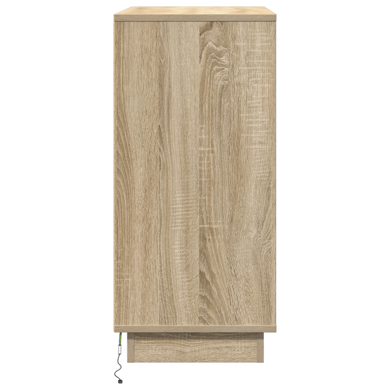 Casa si Gradina - Mobilier - Comode si corpuri - Noptiere - Noptiera cu LED, stejar sonoma, 71x34,5x75 cm, lemn prelucrat - Infinity.ro