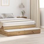 Casa si Gradina - Mobilier - Paturi si accesorii - Accesorii paturi - Sertare de Pat Stejar Artisan 150x36,5x16,5 cm Lemn Prelucrat - Infinity.ro