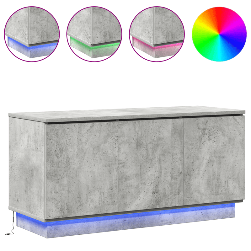 Casa si Gradina - Mobilier - Comode si corpuri - Comode - Dulap TV Gri Beton 100x38x49 cm Lemn ingineresc - Infinity.ro