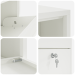 Casa si Gradina - Constructii - Depozitare, transport si protectie - Cutii postale - Cutie de Pachete Alba 44x22x82 cm Otel - Infinity.ro