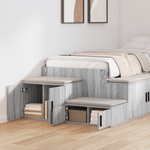 Casa si Gradina - Mobilier - Comode si corpuri - Noptiere - Dulap depozitare, gri sonoma, 103x41x40 cm, lemn prelucrat - Infinity.ro