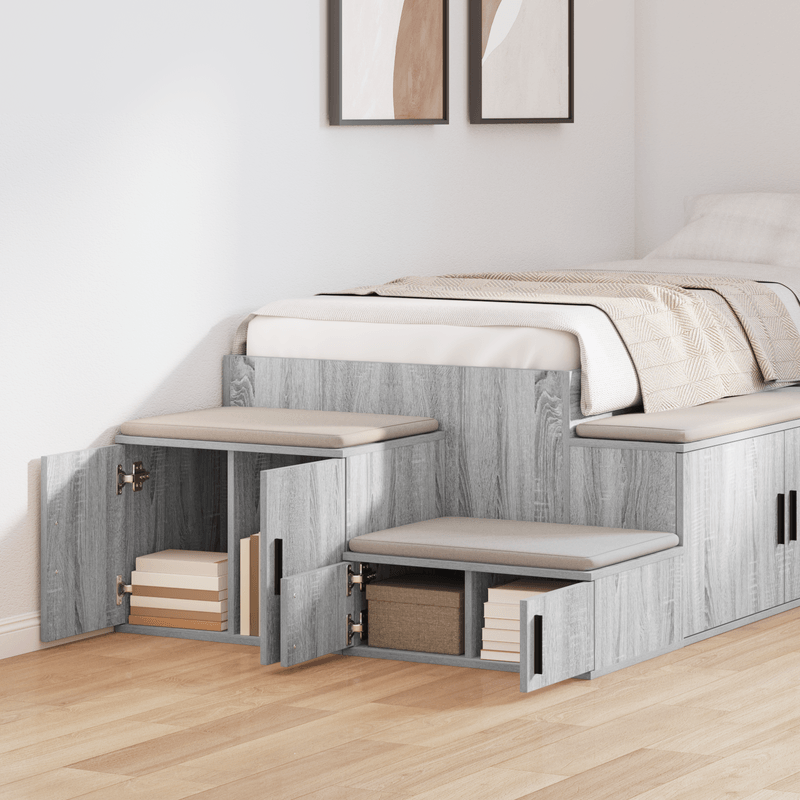Casa si Gradina - Mobilier - Comode si corpuri - Noptiere - Dulap depozitare, gri sonoma, 103x41x40 cm, lemn prelucrat - Infinity.ro