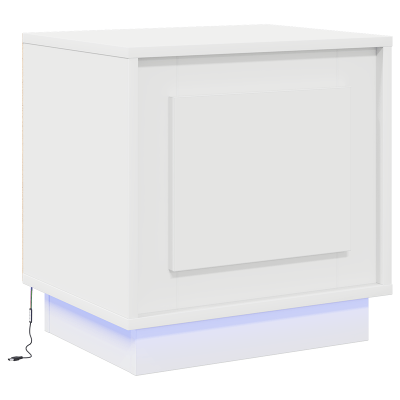 Casa si Gradina - Mobilier - Comode si corpuri - Noptiere - noptiera cu LED-uri Albe 44x34,5x45 cm - Infinity.ro