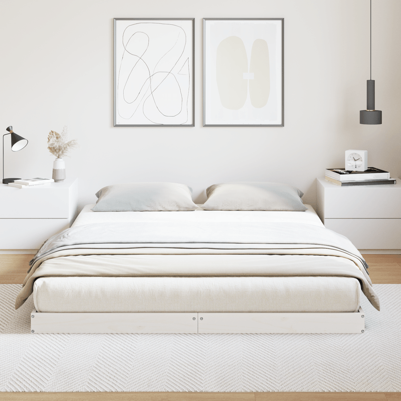 Casa si Gradina - Mobilier - Paturi si accesorii - Paturi - Cadru de pat de podea, 160x220 cm, lemn masiv de pin - Infinity.ro