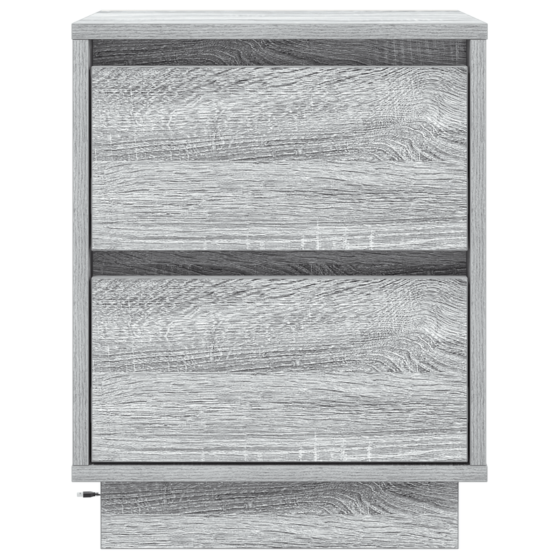 Casa si Gradina - Mobilier - Comode si corpuri - Noptiere - Cabinet de noptiera cu lumini LED Gri Sonoma 39x34,5x50 cm - Infinity.ro