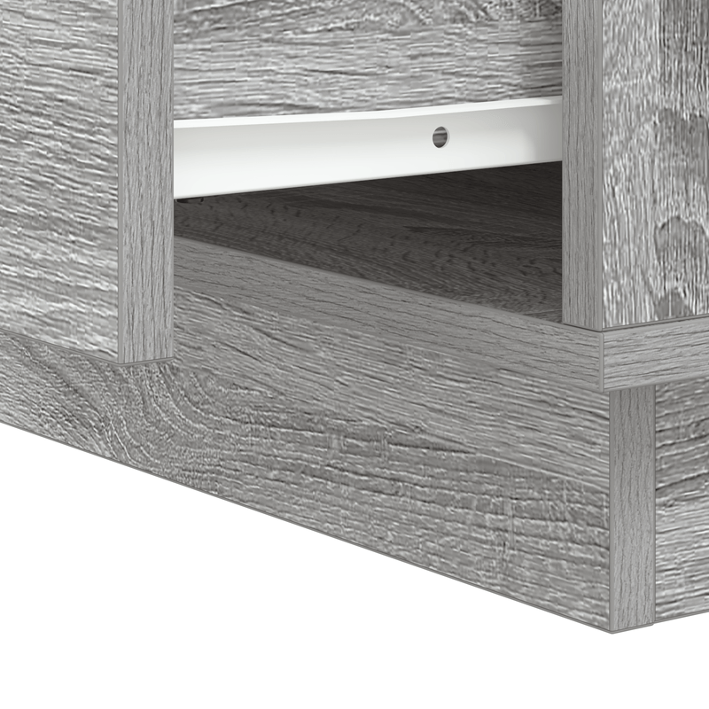 Casa si Gradina - Mobilier - Comode si corpuri - Noptiere - Cabinet de noptiera cu lumini LED Gri Sonoma 39x34,5x50 cm - Infinity.ro