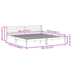 Casa si Gradina - Mobilier - Paturi si accesorii - Paturi - Cadru de pat cu tablie, 180x210 cm, lemn masiv de pin - Infinity.ro