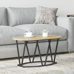 Casa si Gradina - Mobilier - Mese si birouri - Masute de cafea - Masa de cafea  din stejar Sonoma, 80x40x40,5 cm, din lemn compozit si metal - Infinity.ro
