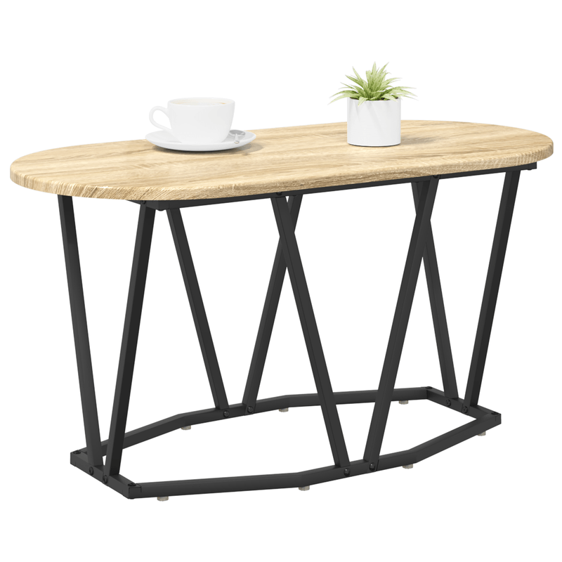 Casa si Gradina - Mobilier - Mese si birouri - Masute de cafea - Masa de cafea  din stejar Sonoma, 80x40x40,5 cm, din lemn compozit si metal - Infinity.ro
