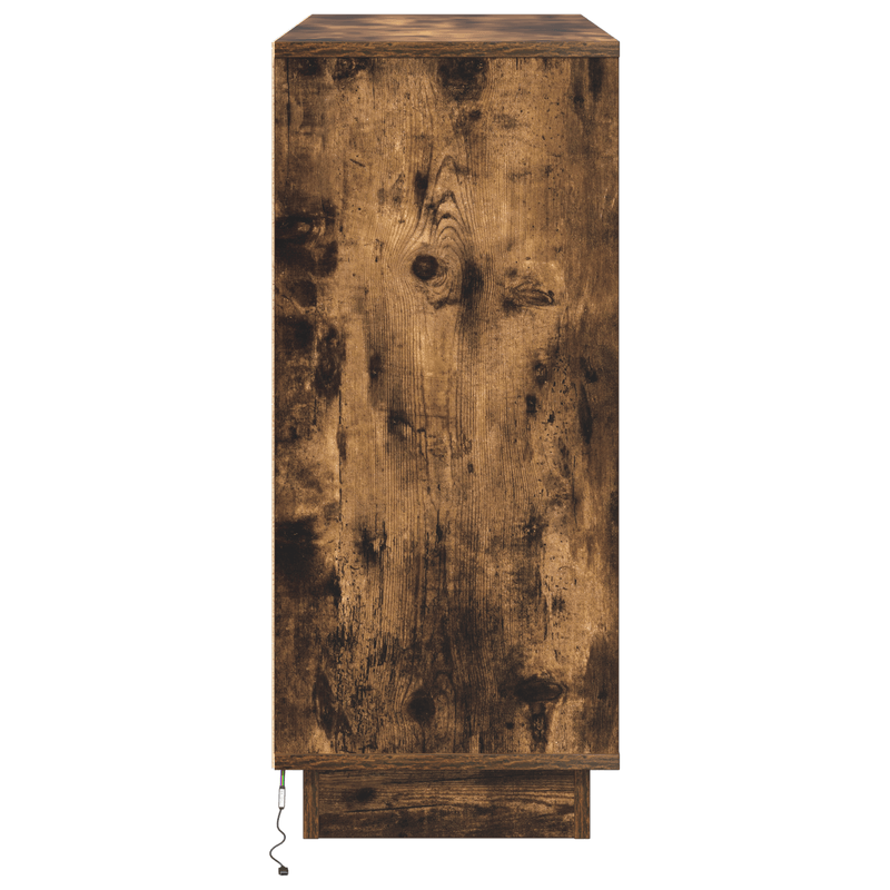 Casa si Gradina - Mobilier - Comode si corpuri - Comode - Comoda cu LED Stejar fumuriu 90x32x75 cm Lemn compus - Infinity.ro