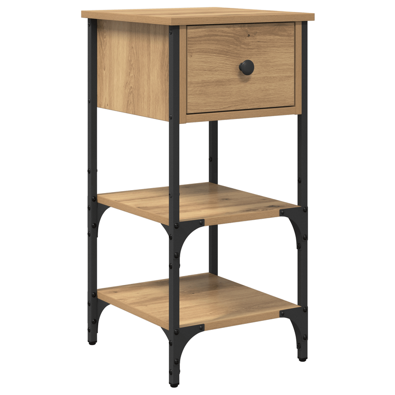 Casa si Gradina - Mobilier - Comode si corpuri - Noptiere - Cabi netele de noptiera 2 bucati Stejar artizanal 34x36x70 cm Lemn compus - Infinity.ro