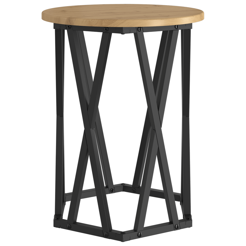 Casa si Gradina - Mobilier - Mese si birouri - Masute de cafea - Mese laterale, 2 buc, stejar artizanal, lemn prelucrat - Infinity.ro