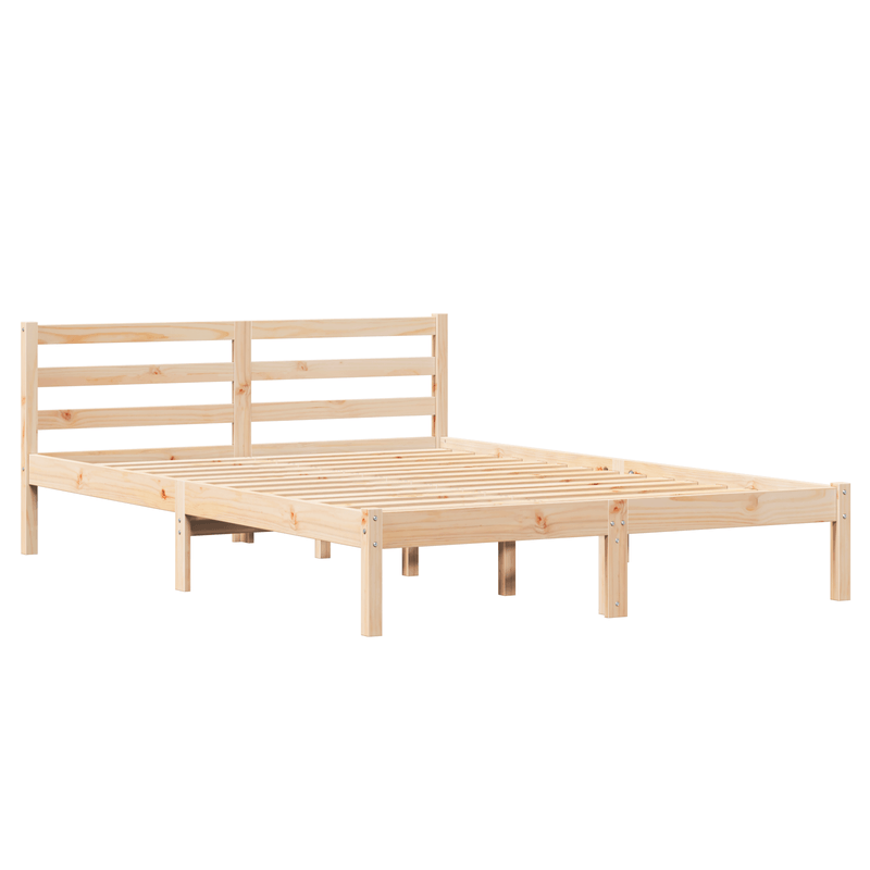 Casa si Gradina - Mobilier - Paturi si accesorii - Paturi - Cadru de pat cu tablie, 140x210 cm, lemn masiv de pin - Infinity.ro