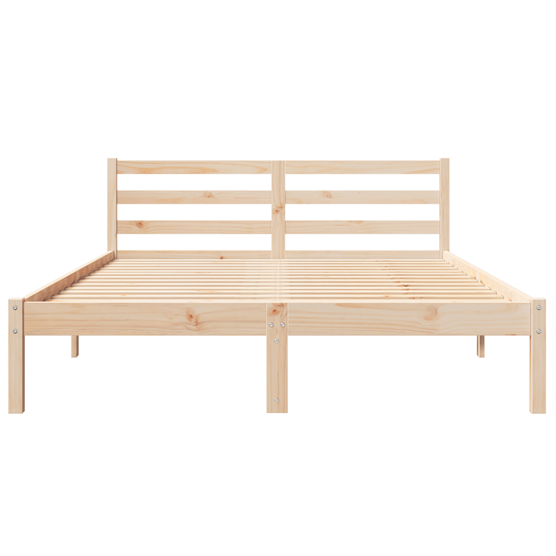 Casa si Gradina - Mobilier - Paturi si accesorii - Paturi - Cadru de pat cu tablie, 140x210 cm, lemn masiv de pin - Infinity.ro