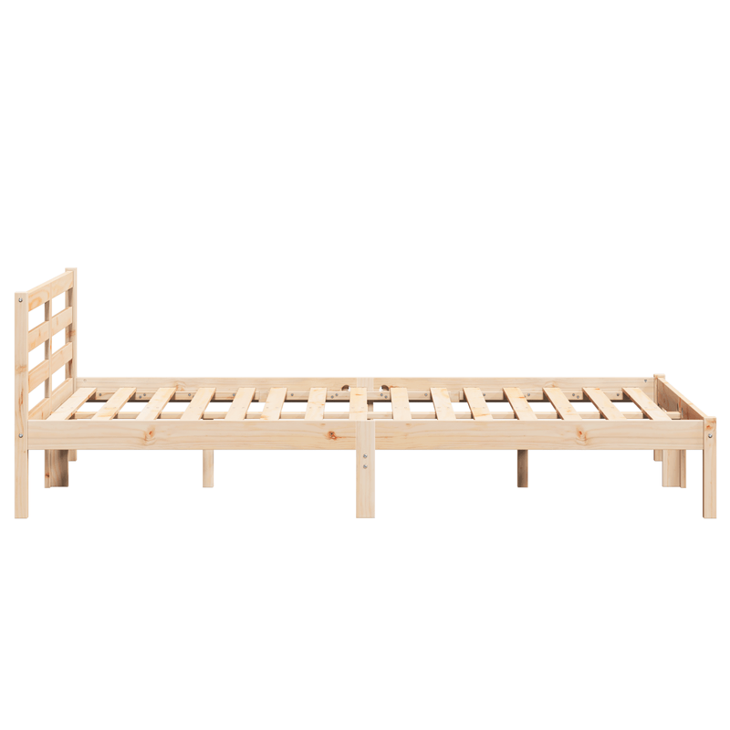 Casa si Gradina - Mobilier - Paturi si accesorii - Paturi - Cadru de pat cu tablie, 140x210 cm, lemn masiv de pin - Infinity.ro