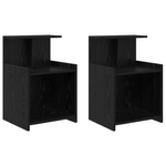 Casa si Gradina - Mobilier - Paturi si accesorii - Accesorii paturi - Cabinete de pat 2 piese Stejar negru 40x35x60 cm Lemn prelucrat - Infinity.ro