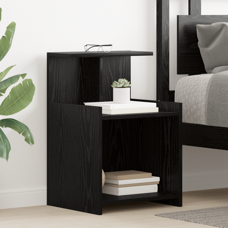 Casa si Gradina - Mobilier - Paturi si accesorii - Accesorii paturi - Cabinete de pat 2 piese Stejar negru 40x35x60 cm Lemn prelucrat - Infinity.ro