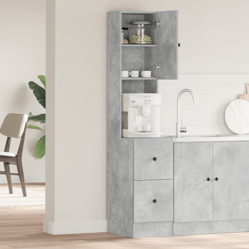 Casa si Gradina - Mobilier - Comode si corpuri - Corpuri bucatarie - Dulap de Bucatarie Gri Beton 35x50x180 cm Lemn Ingineresc - Infinity.ro