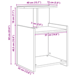 Casa si Gradina - Mobilier - Paturi si accesorii - Accesorii paturi - Cabinete de pat 2 piese Stejar negru 40x35x60 cm Lemn prelucrat - Infinity.ro