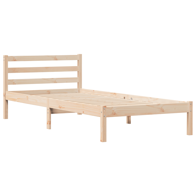 Casa si Gradina - Mobilier - Paturi si accesorii - Paturi - Cadru de pat cu tablie, 90x220 cm, lemn masiv de pin - Infinity.ro